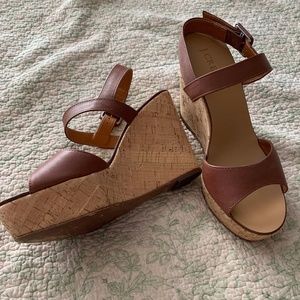 J.Crew Maryanne Leather Wedges
